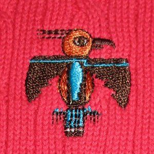 Tommy Hilfiger Womens "Thunderbird" C.C. (CA) Red Cotton Cable Knit Golf Vest- M